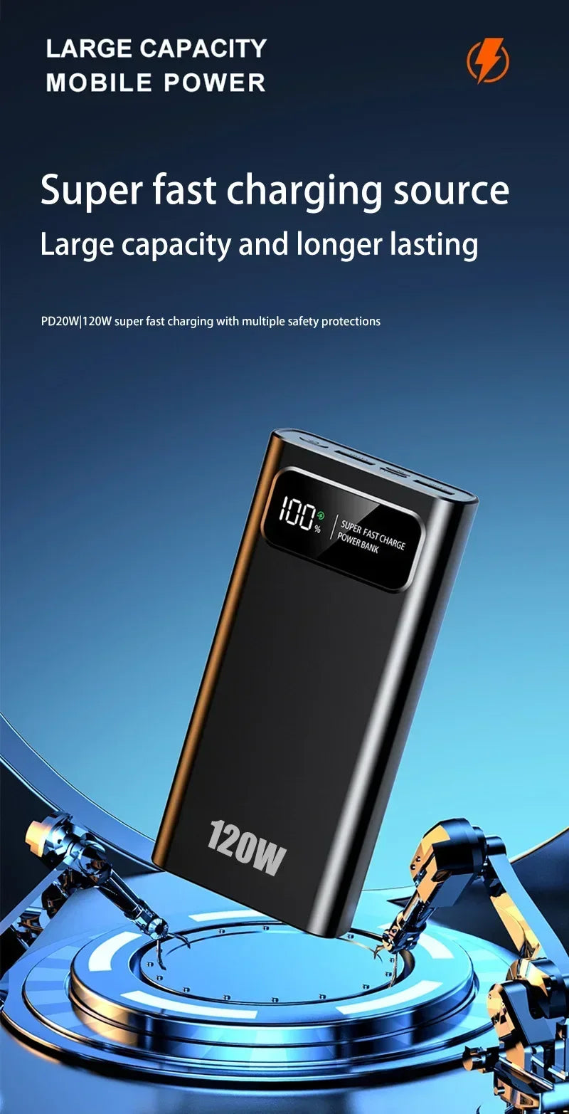 Carregador portátil Xiaomi USB-A/USB-C, 100000 mAh