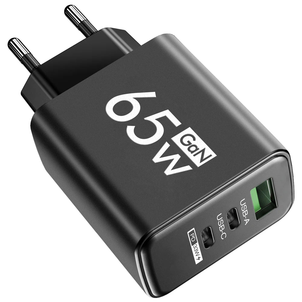 Maerknon 65W GaN Fast Charger – Multi-Port USB-C
