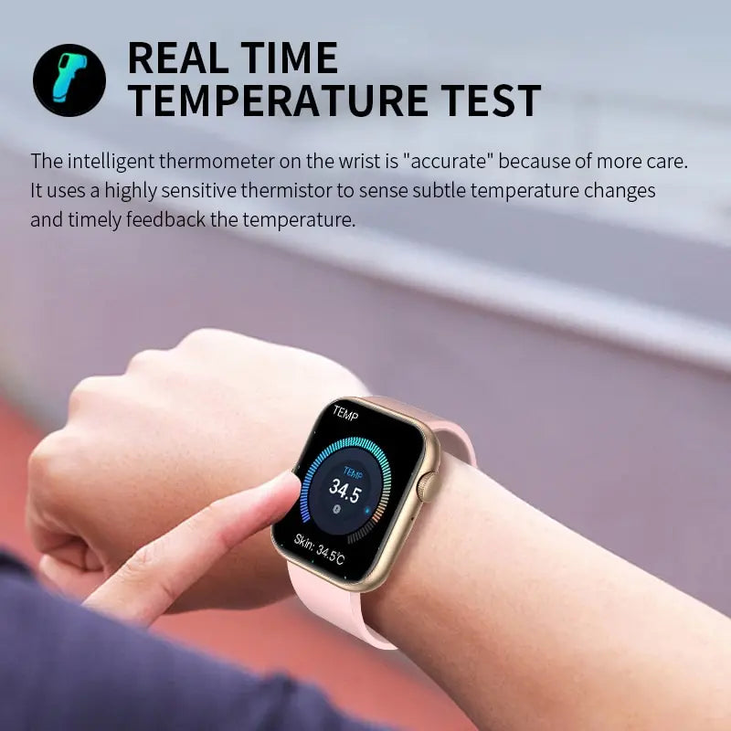 Relógio inteligente LIGE para mulheres, tela sensível ao toque, chamada Bluetooth, à prova d'água, rastreador esportivo e fitness