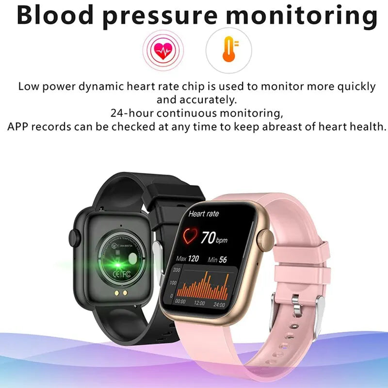Relógio inteligente LIGE para mulheres, tela sensível ao toque, chamada Bluetooth, à prova d'água, rastreador esportivo e fitness