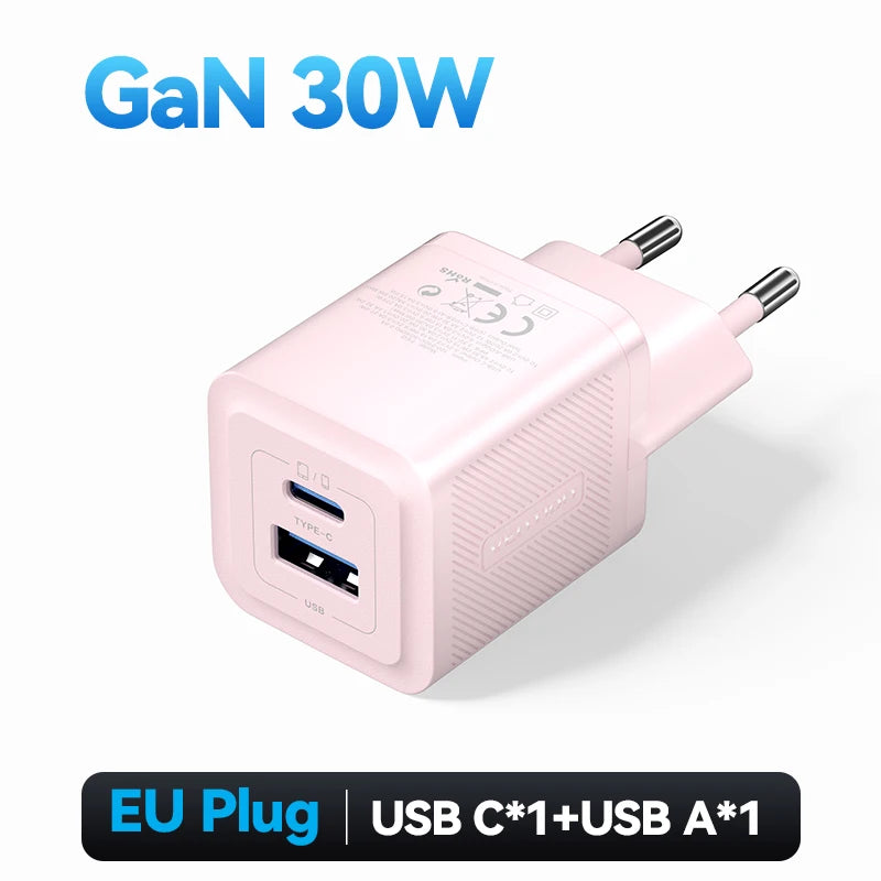 Vention 30W GaN Fast Charger – USB-C PD 3.0 Adapter for iPhone, iPad, Samsung & More