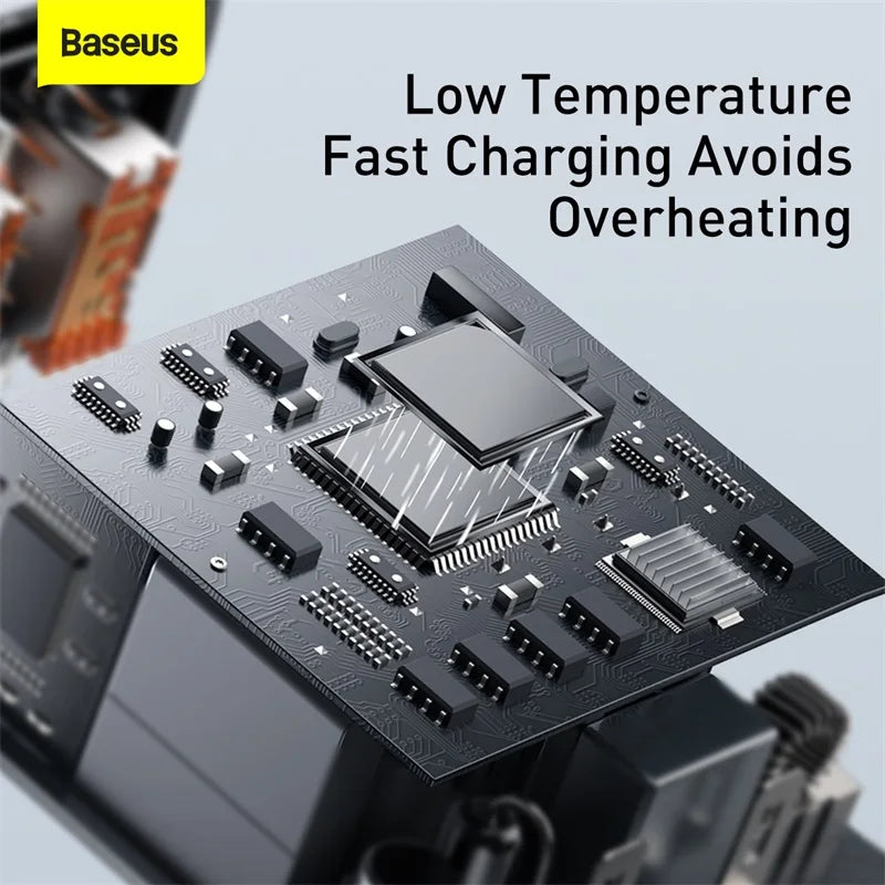 Carregador rápido USB-C Baseus 30 W | QC 3.0 PD 20 W | Para iPhone 16/15/14 Pro Max, Samsung, Xiaomi