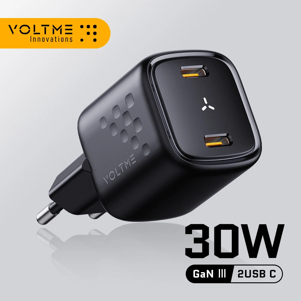 VOLTME 30W GaN III Fast Charger – Compact USB-C High-Speed Adapter
