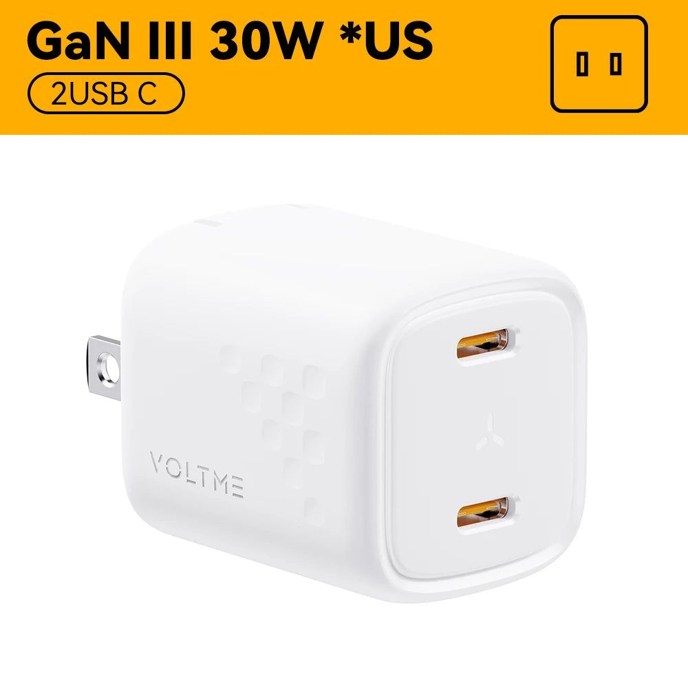 VOLTME 30W GaN III Fast Charger – Compact USB-C High-Speed Adapter