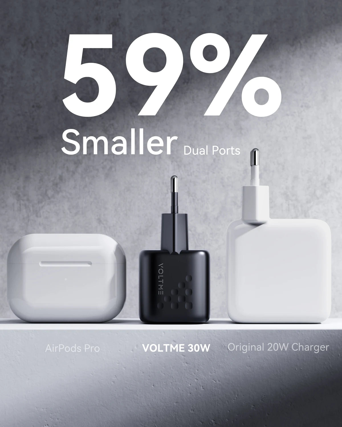 VOLTME 30W GaN III Fast Charger – Compact USB-C High-Speed Adapter