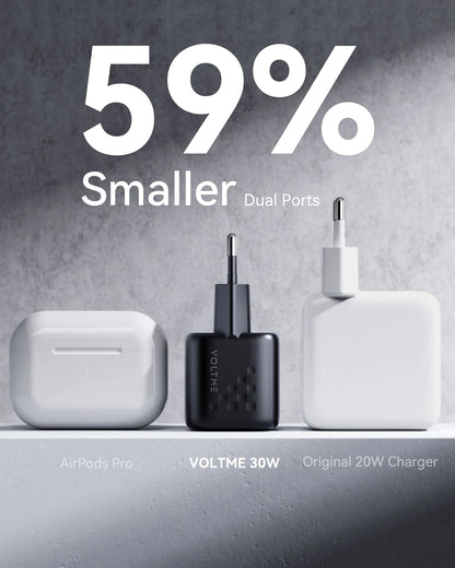 VOLTME 30W GaN III Fast Charger – Compact USB-C High-Speed Adapter