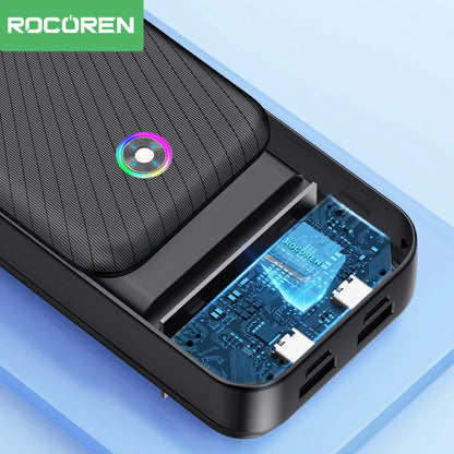 Rocoren 22,5 W Fast Charge Power Bank – Bateria portátil QC PD 3.0 de 20000 mAh para iPhone e Android