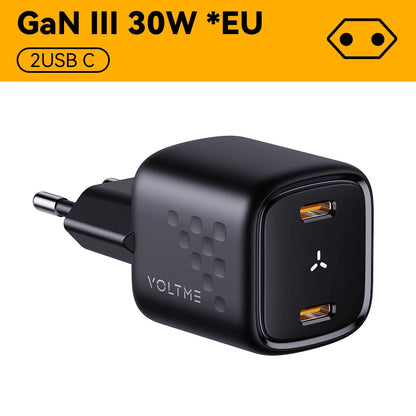 VOLTME 30W GaN III Fast Charger – Compact USB-C High-Speed Adapter