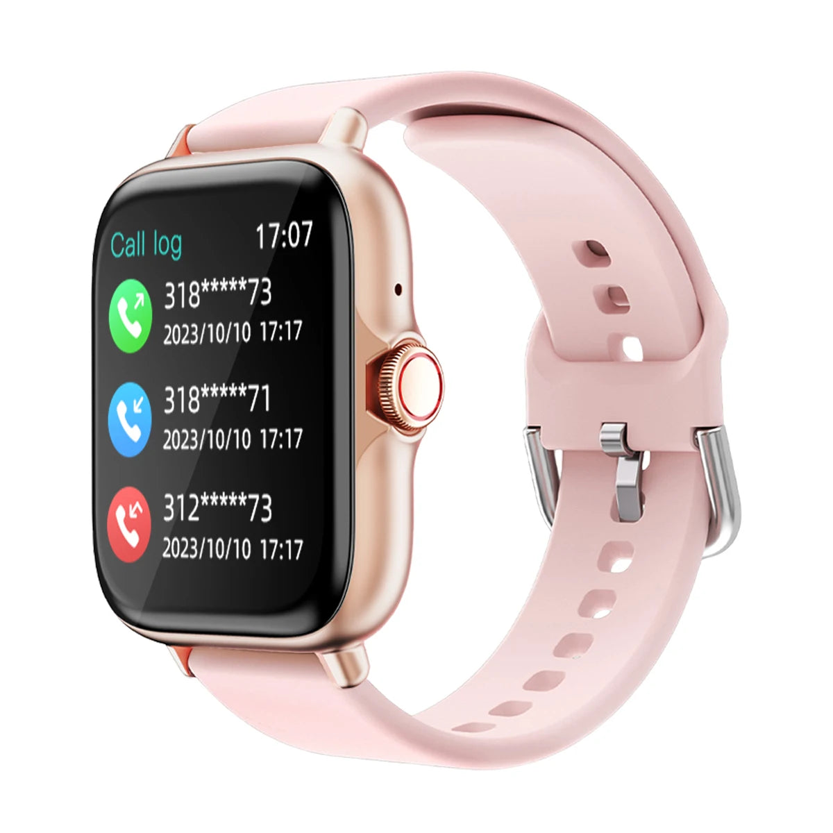 Relógio inteligente à prova d'água de 1,83'' com mensagem, resposta de chamadas, monitoramento do sono, pedômetro esportivo, alertas de informações para iPhone e Android 
